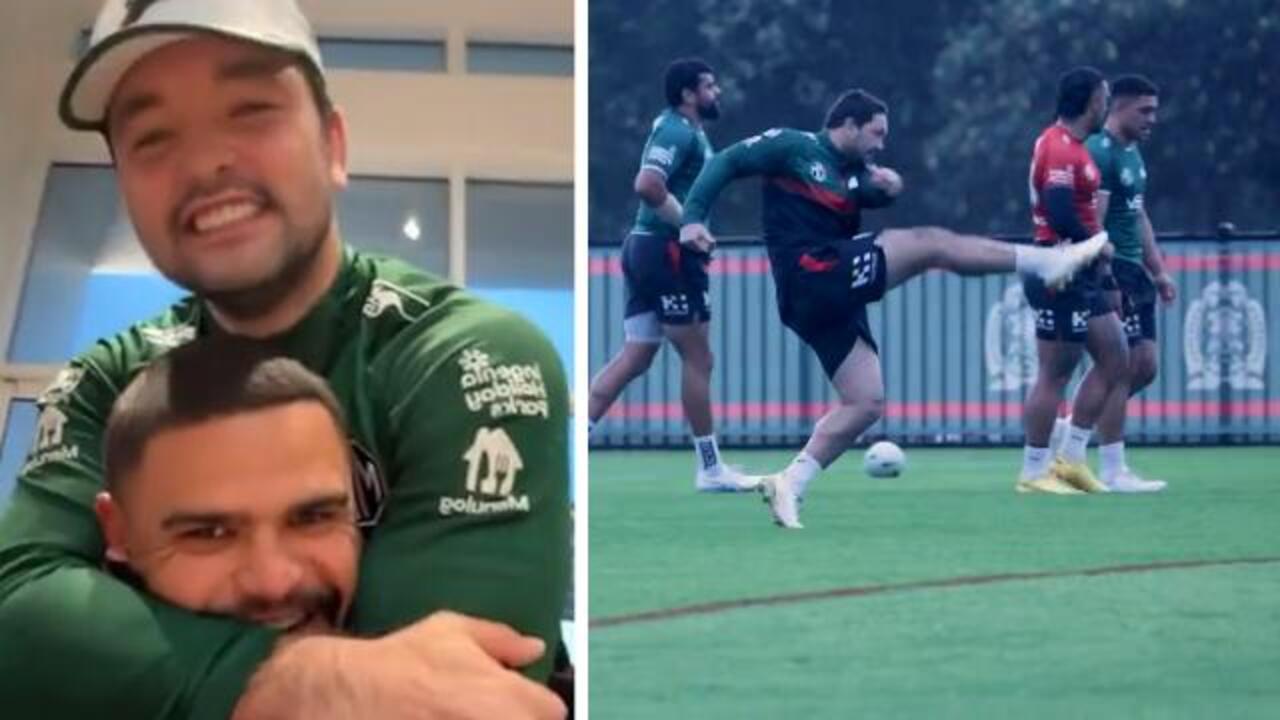 Latrell & Smith share a cuddle