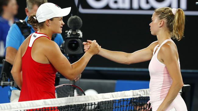 Barty defeated Camila Giorgi in the second round of the Australian Open Picture: Michael Klein