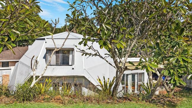 Unique geodesic dome style property 57 Bishop Street, The Range, is going to auction on August 21, 2021. Picture: Contributed