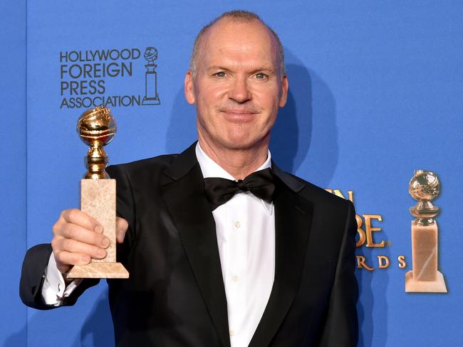 Winner ... Michael Keaton won Best Actor in a Motion Picture — Musical or Comedy — for Birdman at the Golden Globes. Picture: Kevin Winter/Getty Images