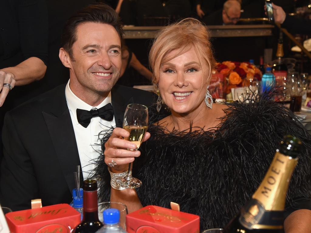 Hugh Jackman and Deborra-lee Furness celebrate The 75th Annual Golden Globe Awards with Moet and Chandon at The Beverly Hilton Hotel on January 7, 2018 in Beverly Hills, California. Picture: Getty