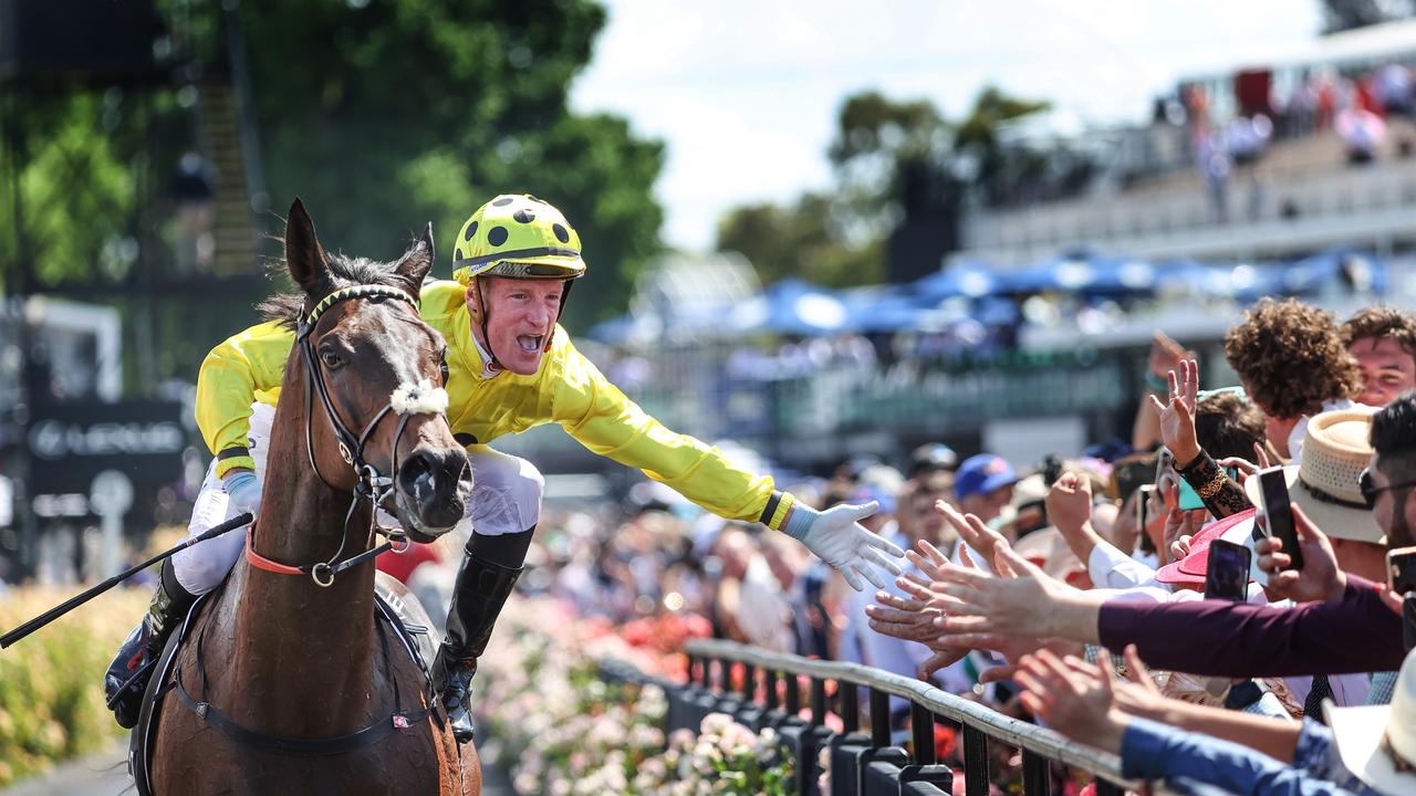 2023 Melbourne Cup winner Mark Zahra and Without A Fight. Picture: David Caird