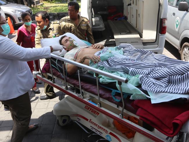 Roberto Domingo Semera from Spain was aboard the Gili Cat 2 fast boat who was heading to Gili Trawangan island in Lombok when the explosion happened. Picture: Lukman S. Bintoro