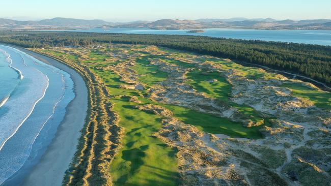 An aerial view of the newly opened Seven Mile Beach course in Hobart. Picture: Supplied