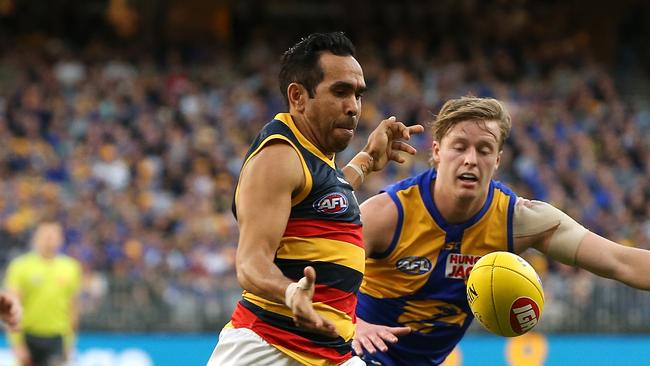 Eddie Betts in one of his final games for the Crows. Picture: Paul Kane/Getty Images