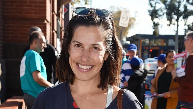 Hanna Davis was among the 300,000 voting early on day one of the pre-poll voting. Picture: Josie Hayden