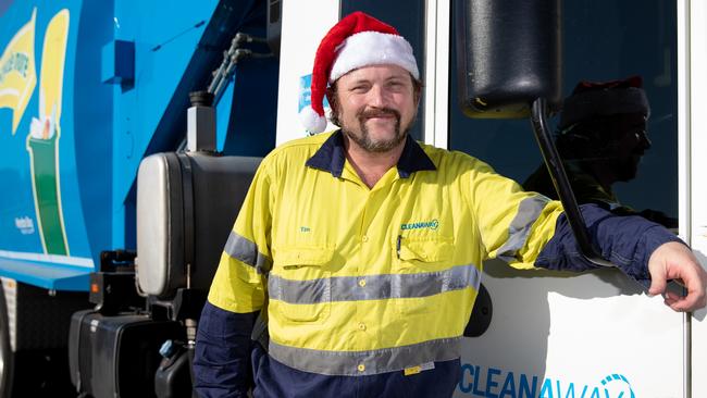 Cleanaway side lift operator or ‘garbologist’ Tim Waite. Picture: Dominika Lis