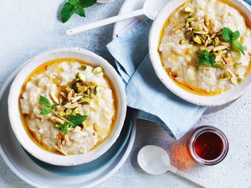 Slow cooker rice pudding.