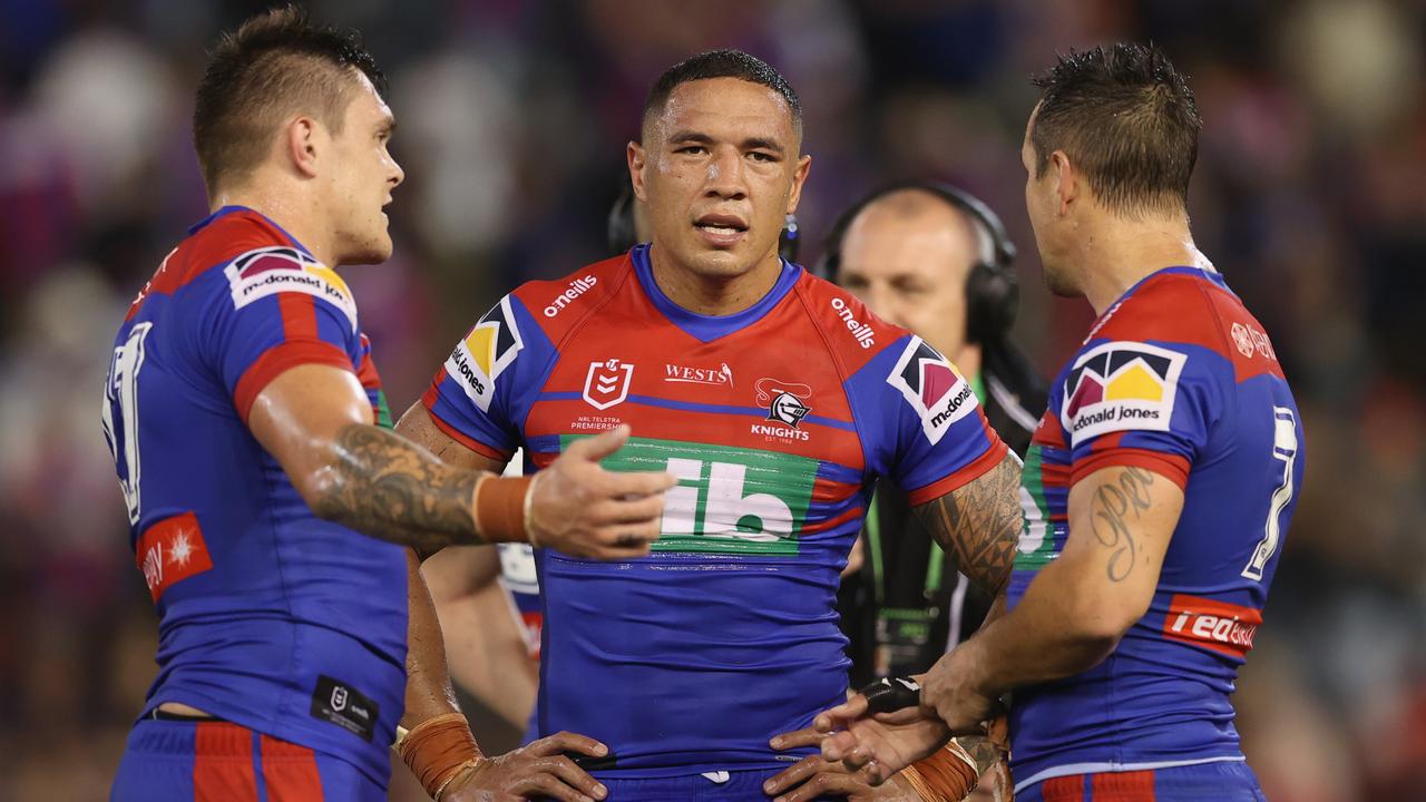 Tyson Frizell joined the Knights after 165 games for the Dragons.