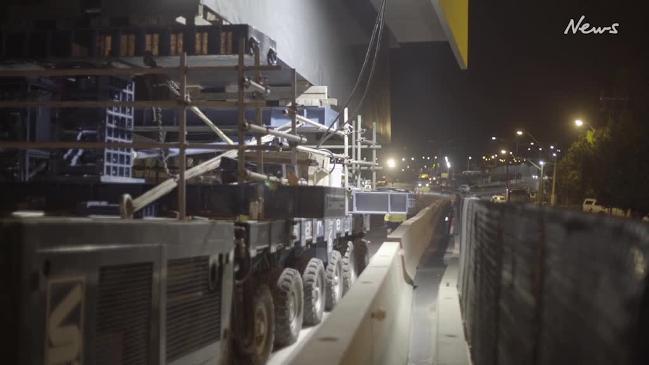 Time-lapse of the South Road Bridge being moved