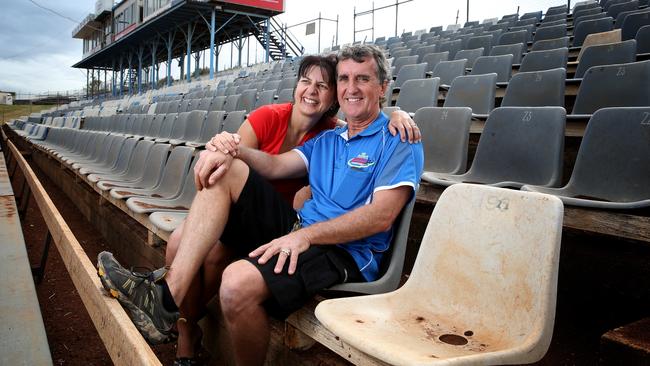 Archerfield Speedway managers John Kelly and Kathy Kelly in 2016. Picture: Renae Droop