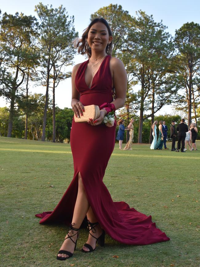 Letecia Abalde at the Pioneer State High School formal at the Mackay Golf Course on Friday November 20. Picture: Zizi Averill