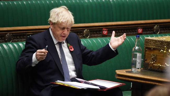 UK Prime Minister Boris Johnson has been successful in instituting a second national lockdown … but he needed Labour’s support to do it. Picture: AFP