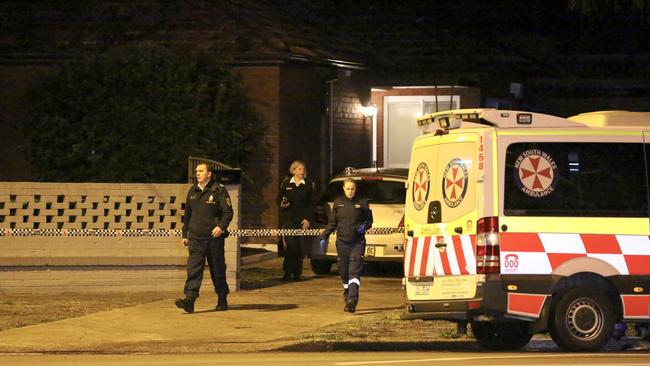 Emergency services outside the home in Pagewood in September 2018. Picture: Steve Tyson