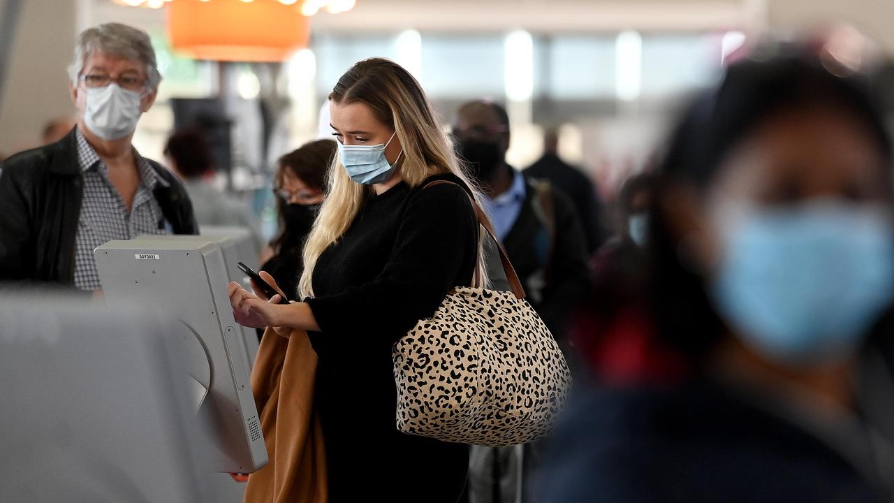 Masks are no longer mandatory for domestic flights in Australia either. Picture: NCA NewsWire/Bianca De Marchi
