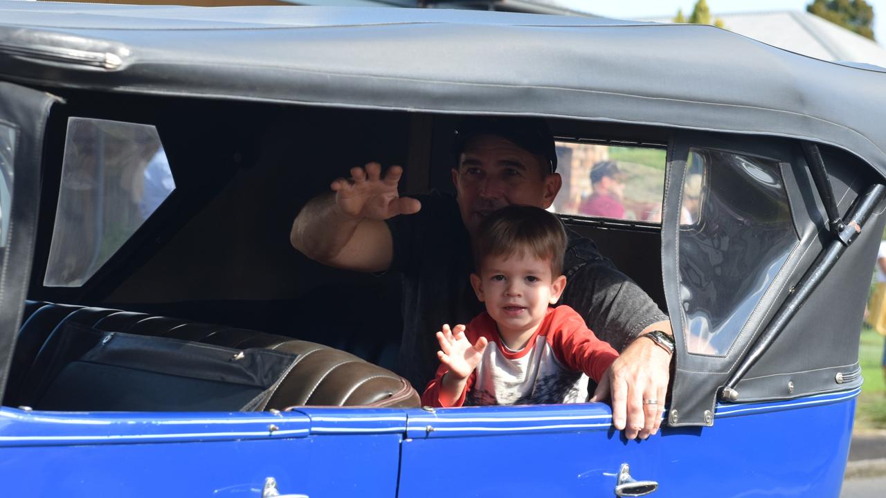 Veterans and relatives from various theatres of war representing the Alstonville RSL sub-branch are honoured during the ANZAC DAY parade on Main Street in Alstonville Picture: Nicholas Rupolo.