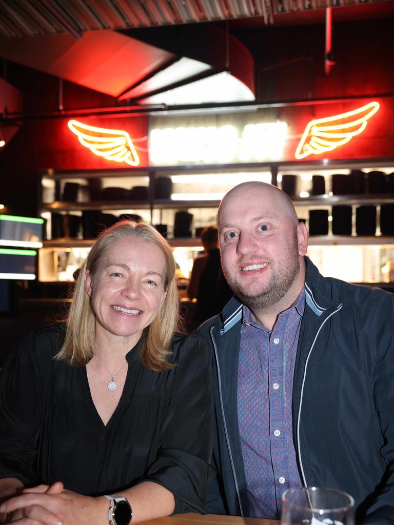 Sally Teiniker and Michael Jolley at The Sporting Globe Bar and Grill launch at Surfers Paradise for Gold Coast at Large. Picture, Portia Large.