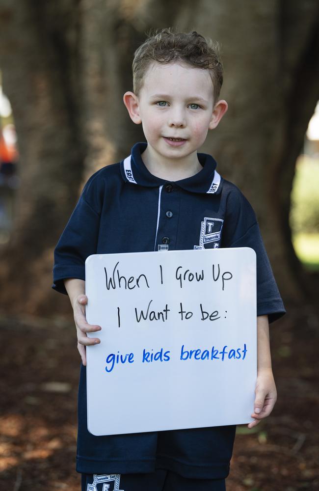 Toowoomba East State School prep student Henry on the first day of school, Tuesday, January 28, 2025. Picture: Kevin Farmer