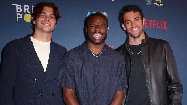 Matteo Berrettini (far right) dated Australia tennis star Ajla Tomljanovic. Picture: Kelly Defina/Getty Images.