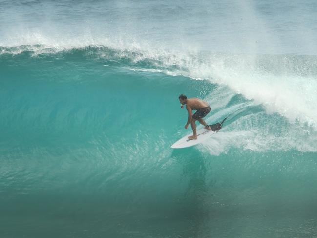 Big Sunday on the Gold Coast as cyclonic swell hits the coast. Kirra once again reminded all of her magic as surfers slotted into giant barrells. . Picture Glenn Hampson