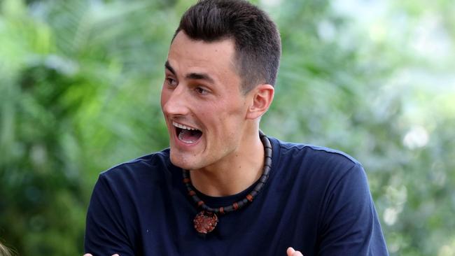 Bernard Tomic on I'm A Celebrity Get Me Out Of Here. Picture: Channel 10