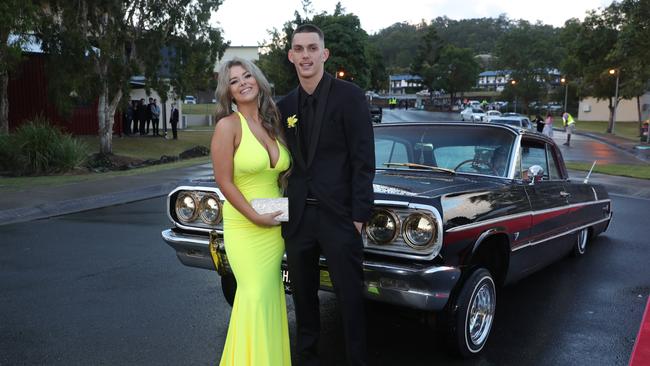 Pacific Pines High formal, at the school. Taleigha Sims & Kai Walsh Picture Glenn Hampson