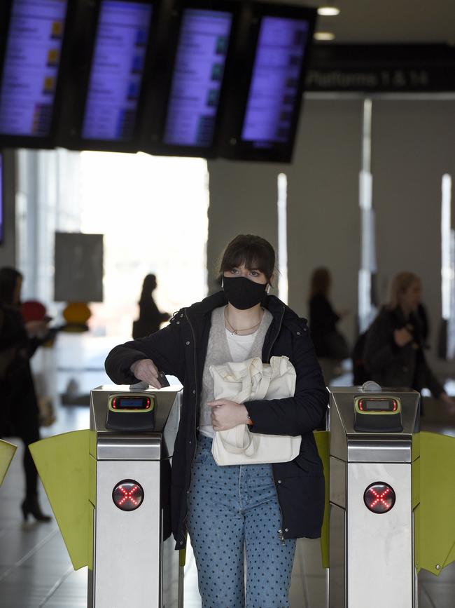 Masks are mandatory on public transport.