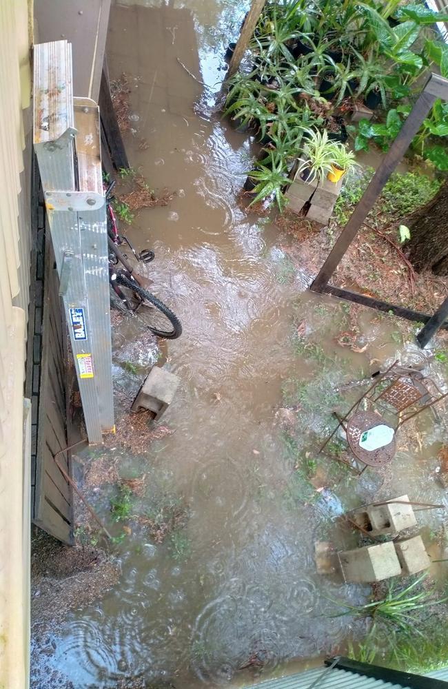 A Lismore property flooded by storm water. Picture: LDCAG.