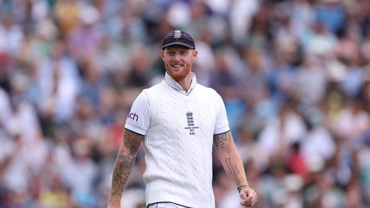 England captain Ben Stokes is all smiles – but his team is staring down the barrel of a first home Ashes series defeat since 2001. Picture: Getty