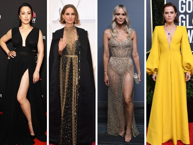 Web art for 2020 best dressed. Melissa Leong, Natalie Portman, Jules Neale, Zoey Deutch.