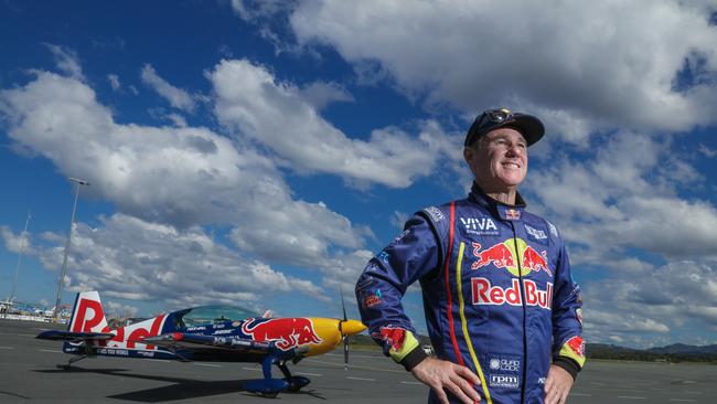 Red Bull Pilot Matt Hall at the Welcome Ceremony for the Pacific weekend. Picture: Glen Campbell