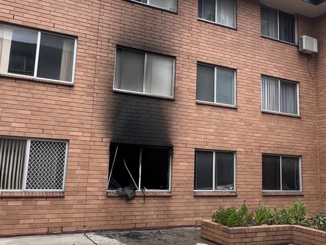 Damage caused by the unit fire in Rockdale. Picture: NSW Fire and Rescue