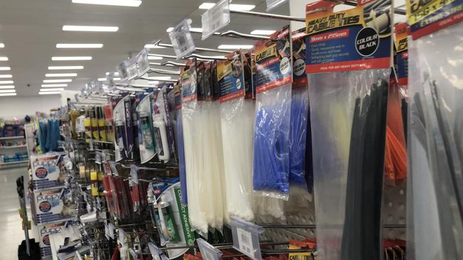 The heavy duty black cable ties in the Overflow store at Beenleigh where a knifeman held three women.