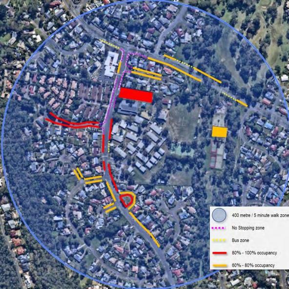 A council produced map showing parking around the Helensvale State School.