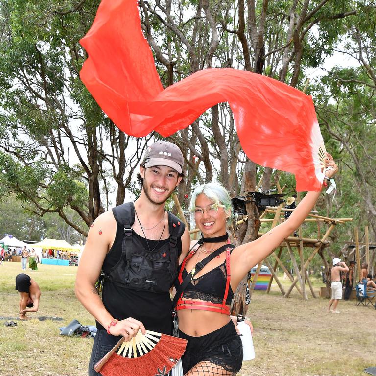 Sam Reid and Shan Da Cruz at the Rabbits Eat Lettuce music festival. Picture: John Gass