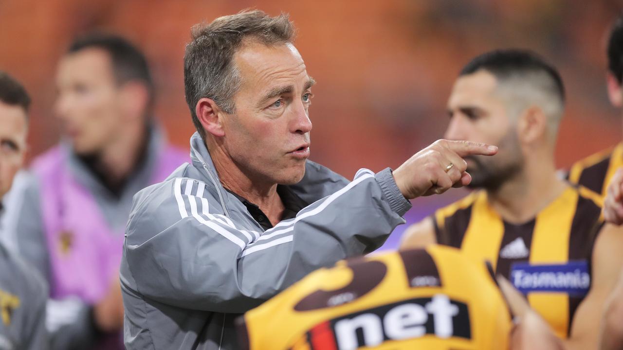 Hawks head coach Alastair Clarkson put holding the ball on the agenda after Round 4. Picture: Matt King