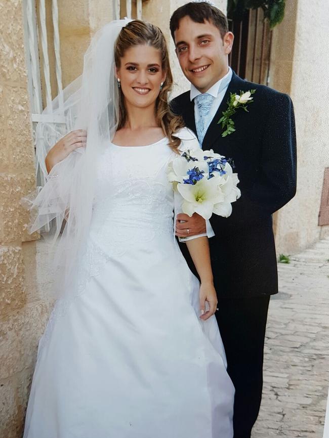 Dani and Henri on their wedding day.