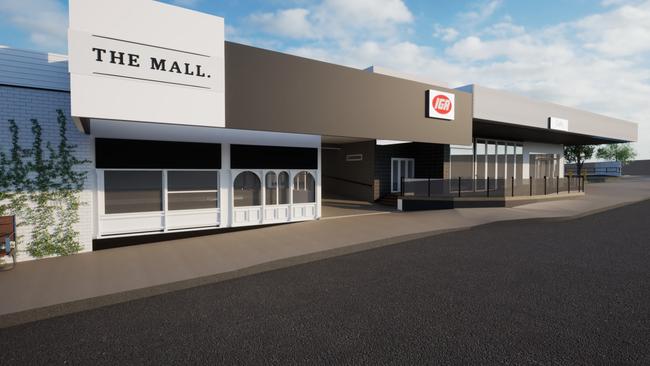 Artist impression of the upgrades planned for the Manly Harbour Village shopping precinct soon to become 'The Mall'.