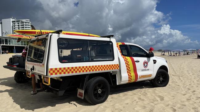 A man in his 60s to 70s was taken to the Sunshine Coast University Hospital after he was found in the water “not breathing” by lifeguards. Picture: Kristen Camp