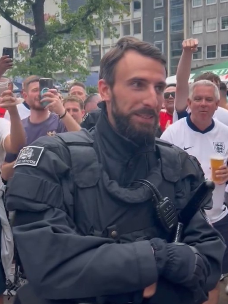 The German cop looked a lot like England's manager.