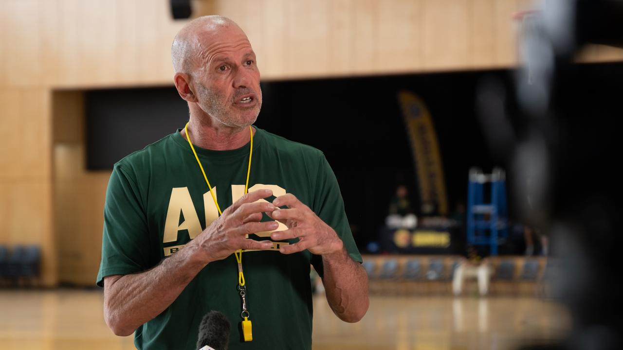 Boomers head coach Brian Goorjian. Photo by Emily Barker/Getty Images)