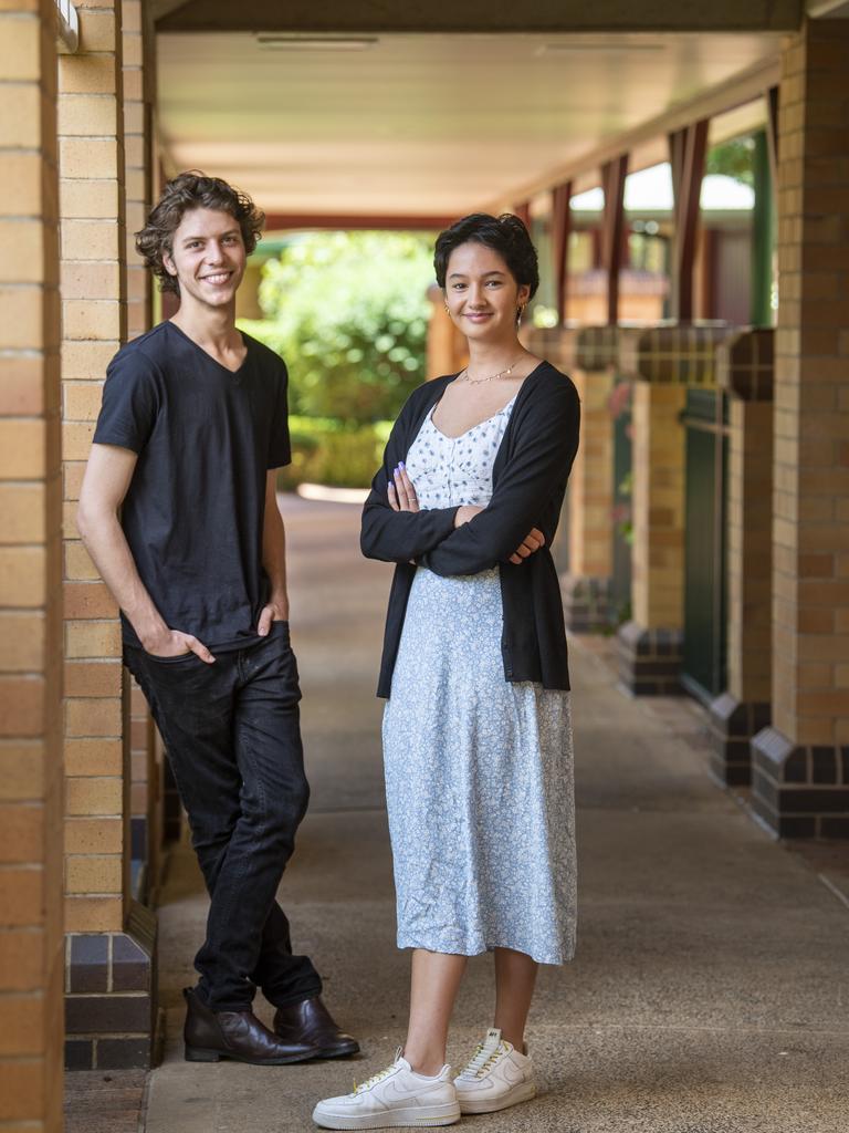 Toowoomba Anglican School students Cameron McConville and Maddie Saunders talk about their ATAR results. Saturday 19th Dec 2020