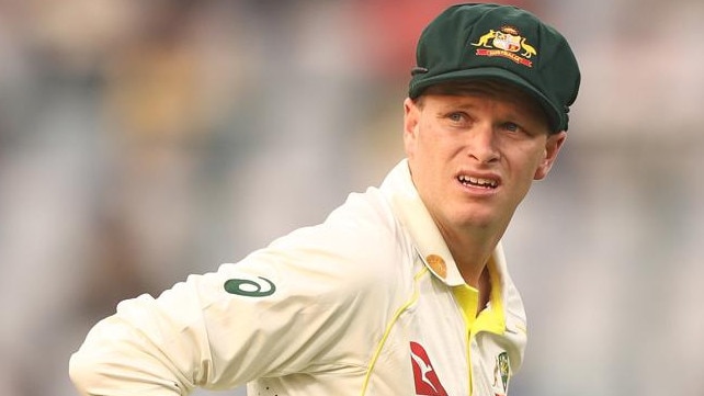 DELHI, INDIA - FEBRUARY 17: Matthew Kuhnemann of Australia looks on during day one of the Second Test match in the series between India and Australia at Arun Jaitley Stadium on February 17, 2023 in Delhi, India. (Photo by Robert Cianflone/Getty Images)