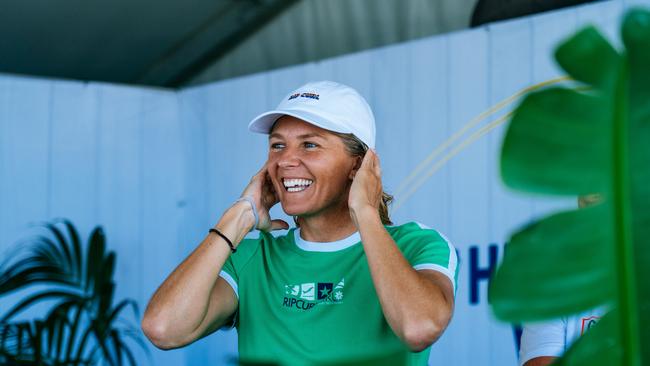 Eight-time WSL Champion Stephanie Gilmore of Australia after surfing in Heat 5 of the Round of 16 at the Bonsoy Gold Coast Pro at Burleigh Heads. Picture: Andrew Shield/World Surf League