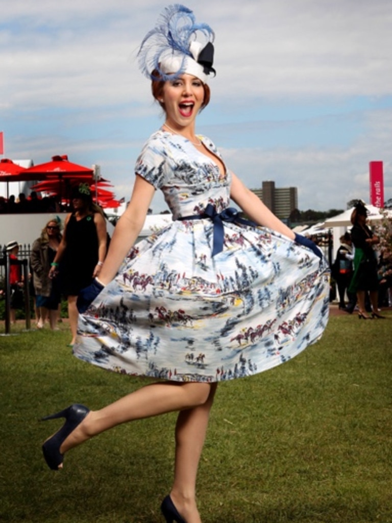 Jaydee Paino’s creative outfit secured her the winners title of 2010 Cairns Amateurs Carnival Fashions on the Field, as well as the 2010 Myer Oaks Day event as part of the Melbourne Cup Carnival held at Melbourne’s Flemington Racecourse. Picture: Supplied.