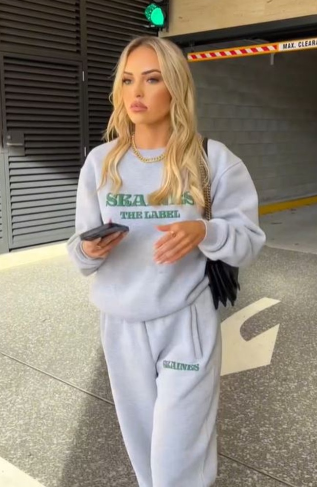 ‘Thinking anyone would want a hoodie with the word Skaines on it is wild.’ Picture: Instagram/TahliaSkaines