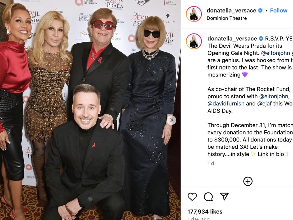 Versace with Elton John and Anna Wintour.