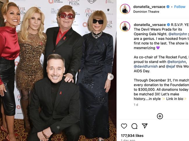 Versace with Elton John and Anna Wintour.