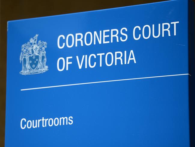 Sign out the front of Victoria Coroners Court in SouthbankPicture: Jason Sammon