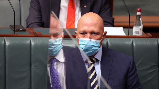 Peter Dutton says Australia can no longer hide from Omicron. Picture: NCA NewsWire / Gary Ramage